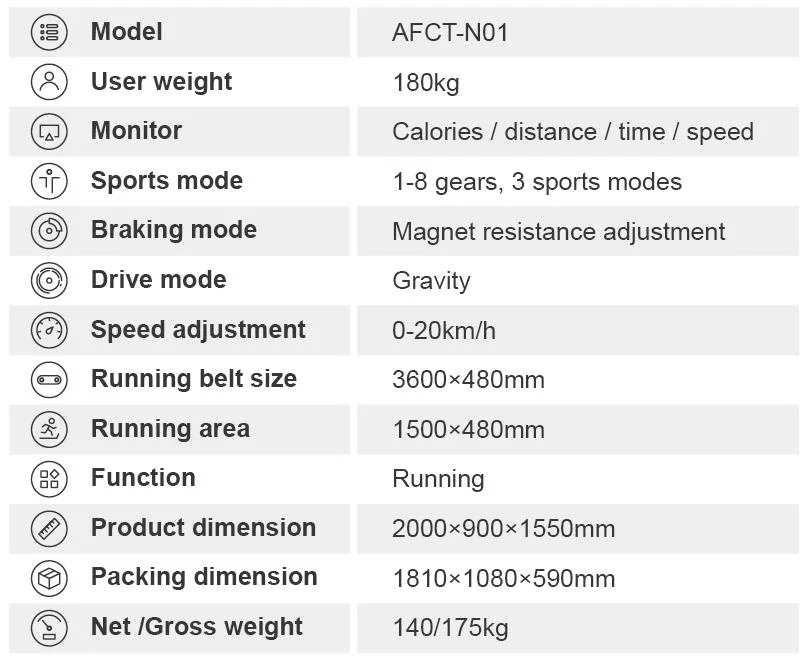 Fitness Equipment Commercial Curved Mechanical Treadmill for Sale