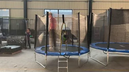 Trampoline domestique pour enfants et adultes, avec filet de sécurité, tapis de saut et rembourrage à ressorts, trampoline de gymnastique de saut