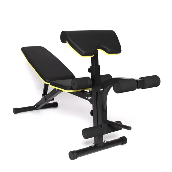 Banc d'haltérophilie pliable pour entraînement abdominal, gymnastique à domicile, exercice de remise en forme, plat réglable, personnalisé à vendre, banc assis