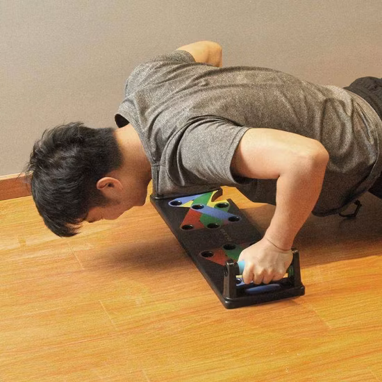 Planche de poussée pliable Portable 9 en 1, entraînement physique abdominal avec système de bande de résistance